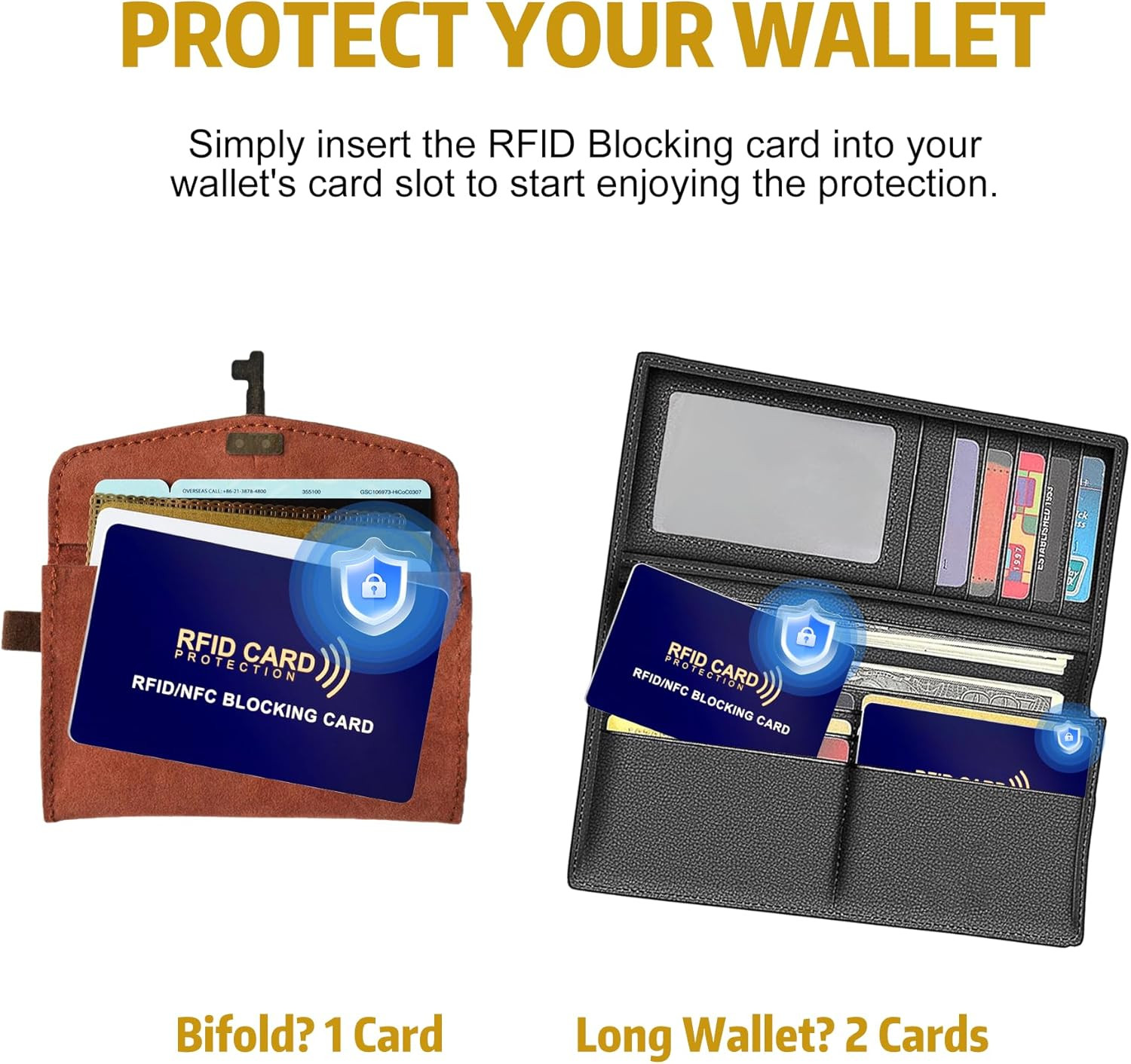 5-Pack RFID Blocking Cards | Contactless NFC/RFID Credit Card & Passport Protect
