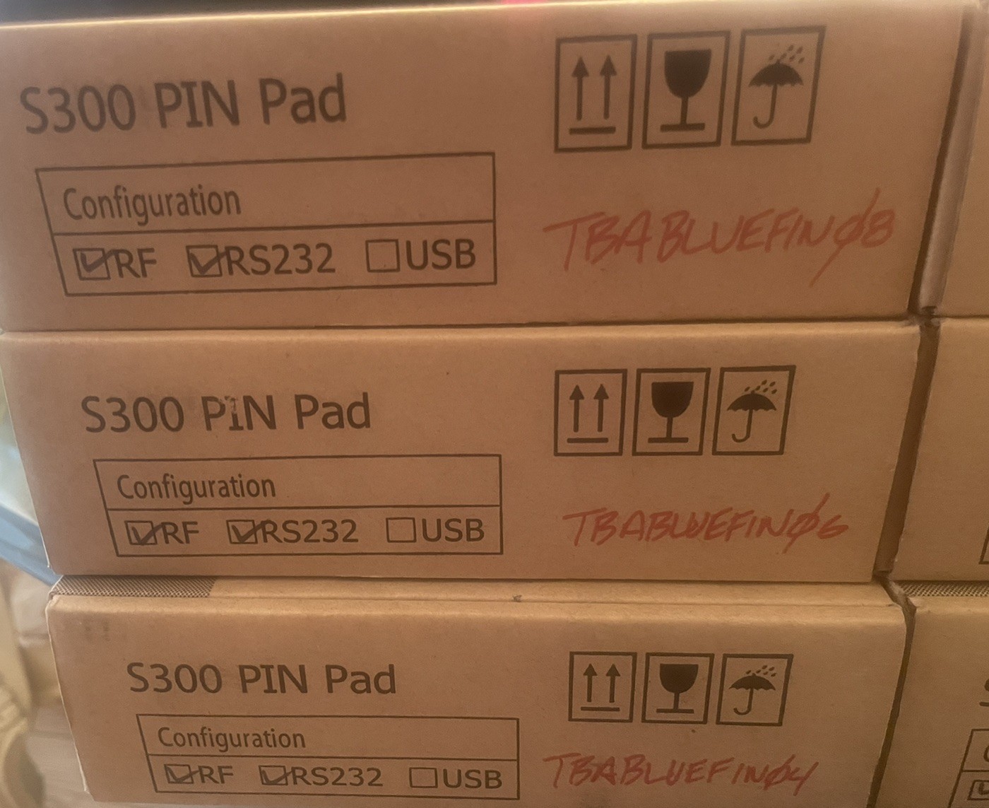 Lot Of 6 Pax Technology Ltd S300 Pin Pad RF RS232 2018 NIB Open Box Credit Card