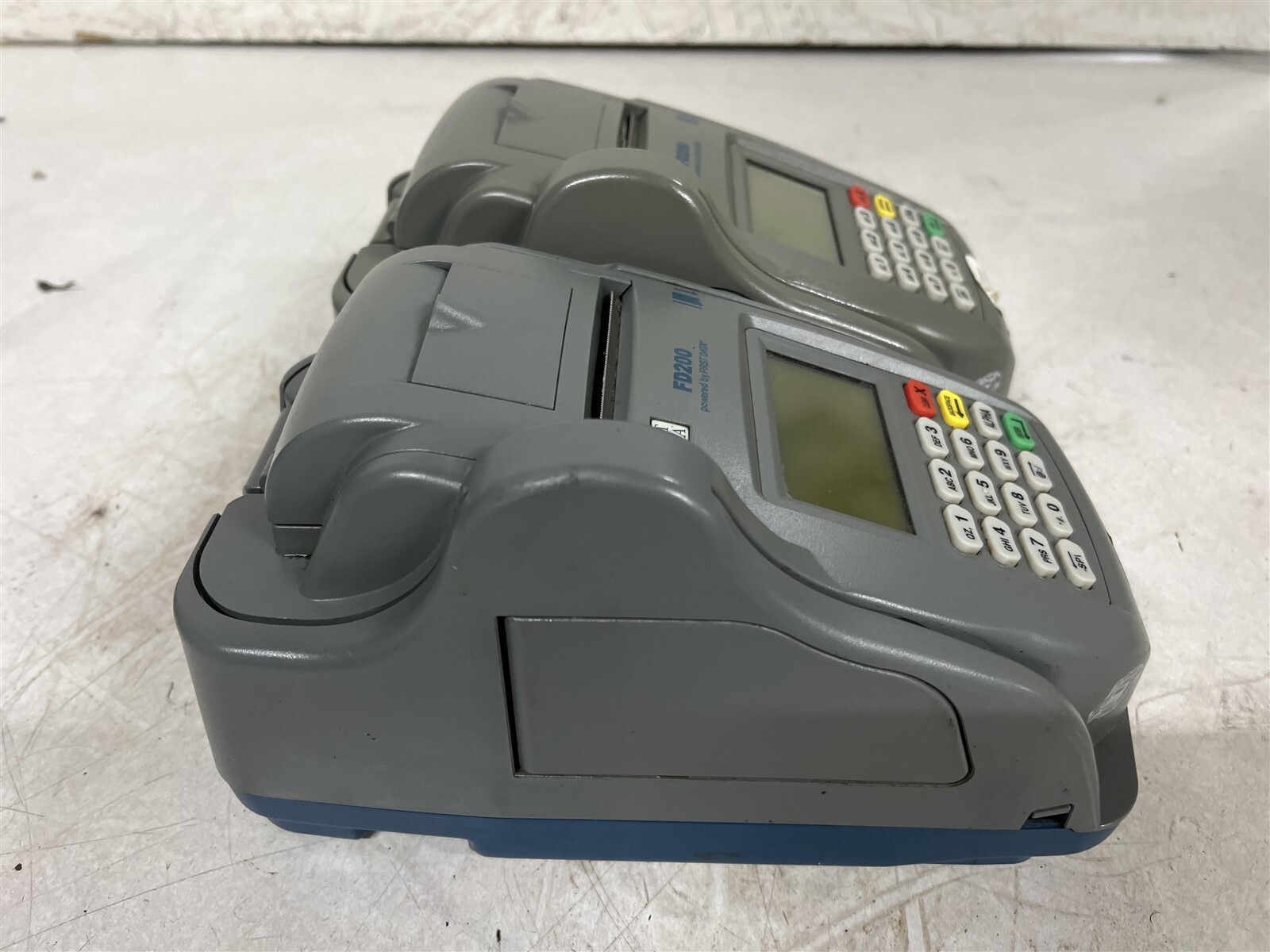 First Data FD200 Credit Card /Check Reader Terminals No Power Supplies LOT OF 2