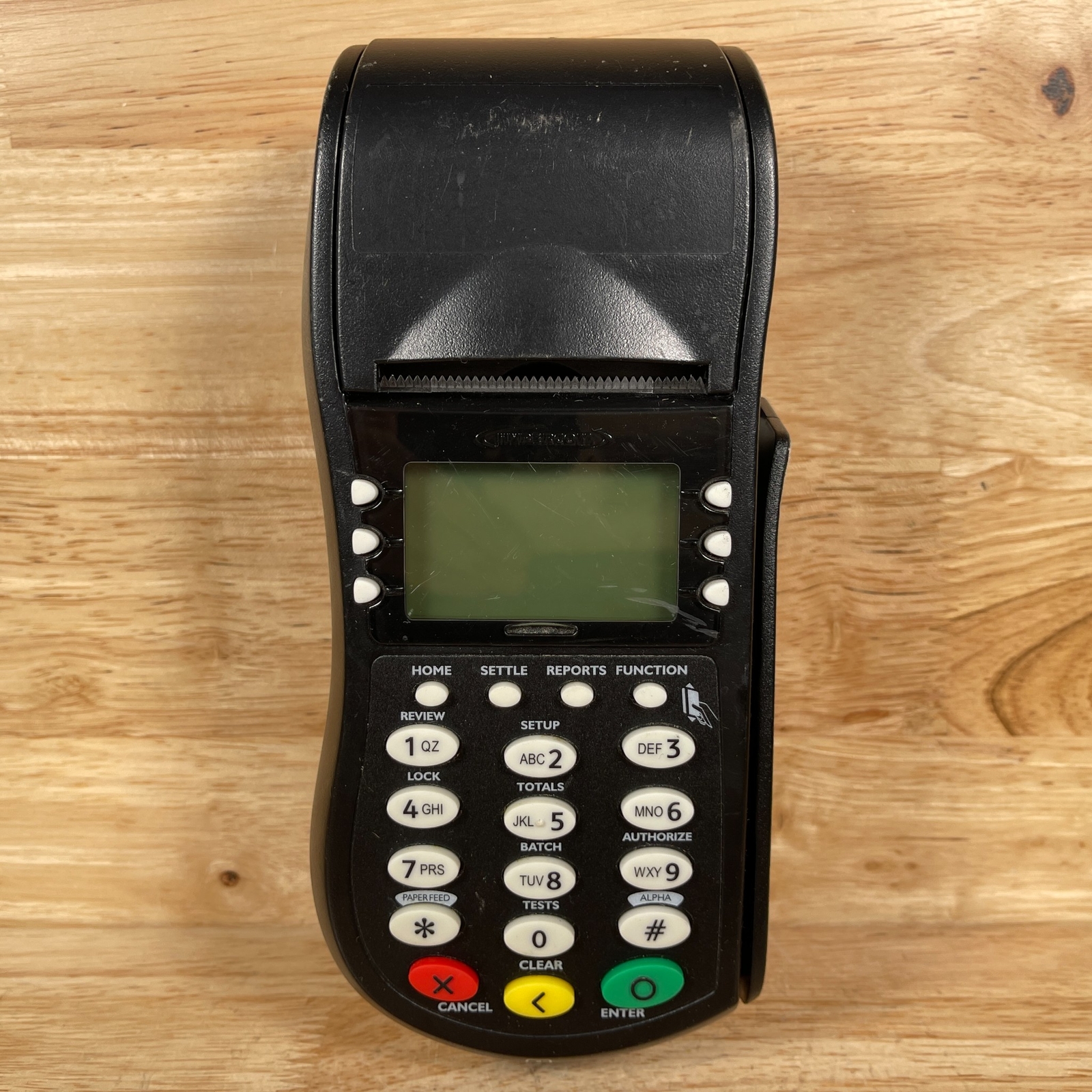 Hypercom T4205 Black Wired Portable 24MB LCD 19-Key Buttons Credit Card Terminal