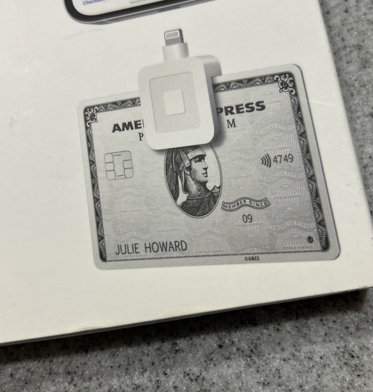 NEW Square Magstripe Reader with Lightning Connector Glossy White