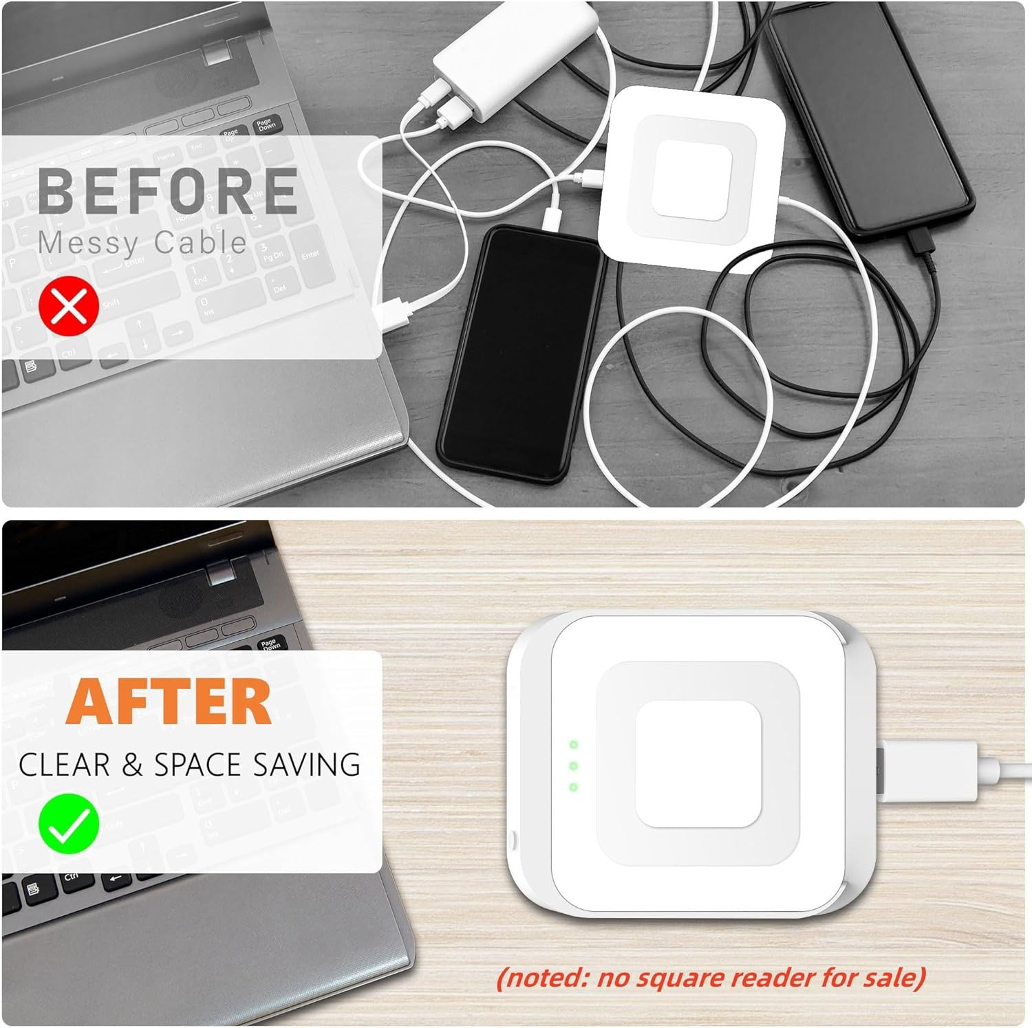 Square Dock for Square Reader 2Nd Generation, Holder Stand for Square Card Reade
