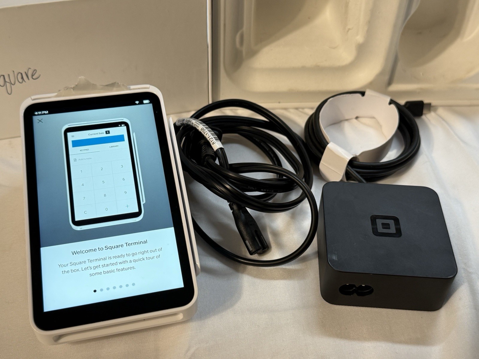 Square Terminal with Power Adapter and Cables