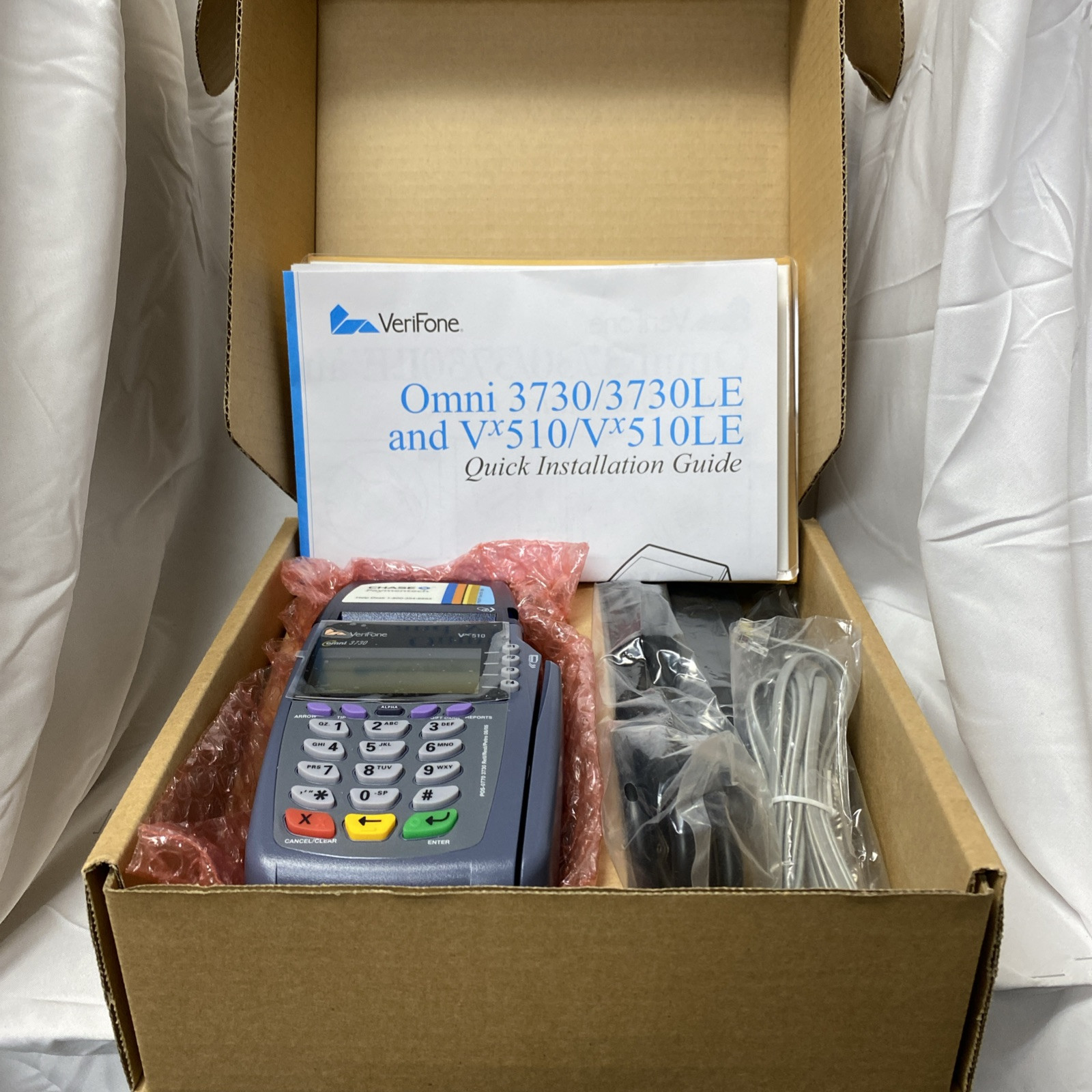 Omni 3730/3730LE credit card reader-all parts included-instruction manual
