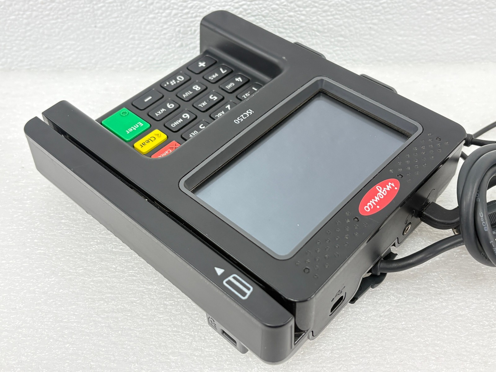 Ingenico ISC250 Credit Card Reader Payment Terminal w Stylus Pen & Power Adapter