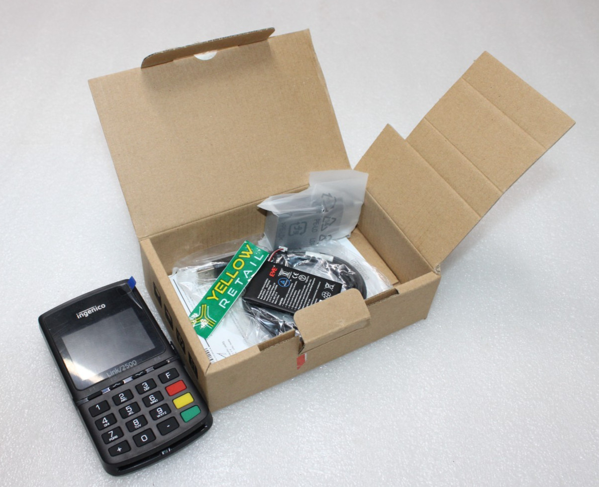 INGENICO LINK/2500 PORTABLE PAYMENT TERMINAL PMF30911928T LIN25BX-128+256CL
