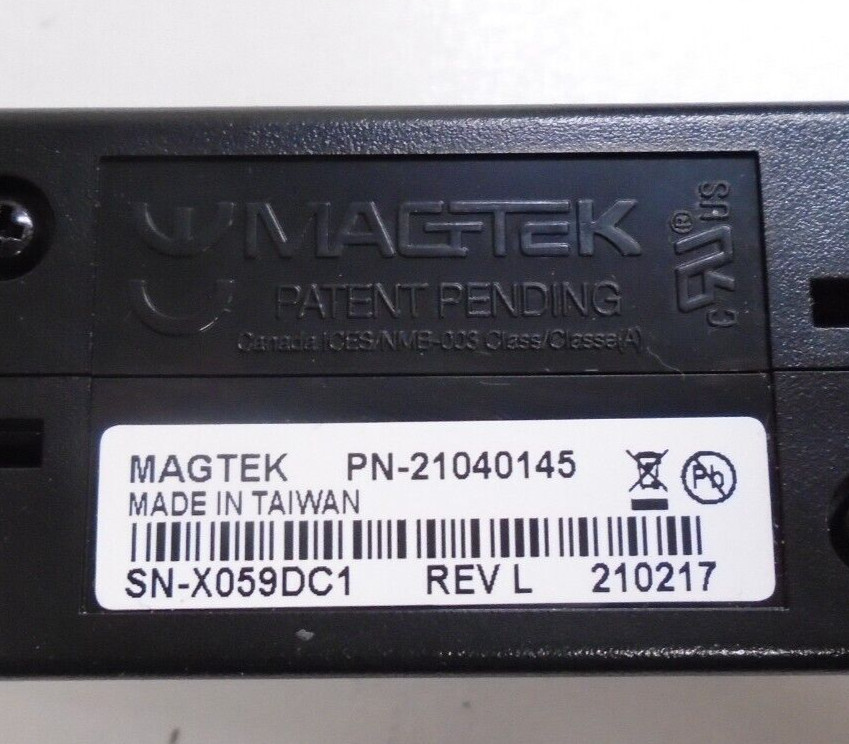 MAGTEK SureSwipe Magnetic Strip Dual Head Card Reader | PN 21040145 | 3-Track