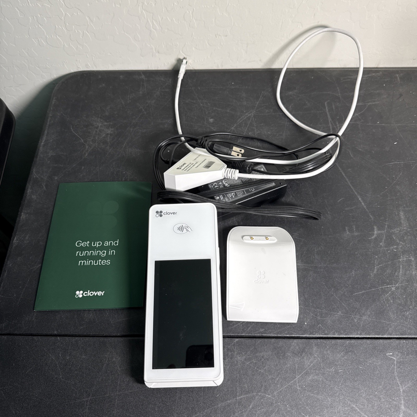 Clover Flex Starter Kit Wireless Touchpad K400 Pos System Reader With H305