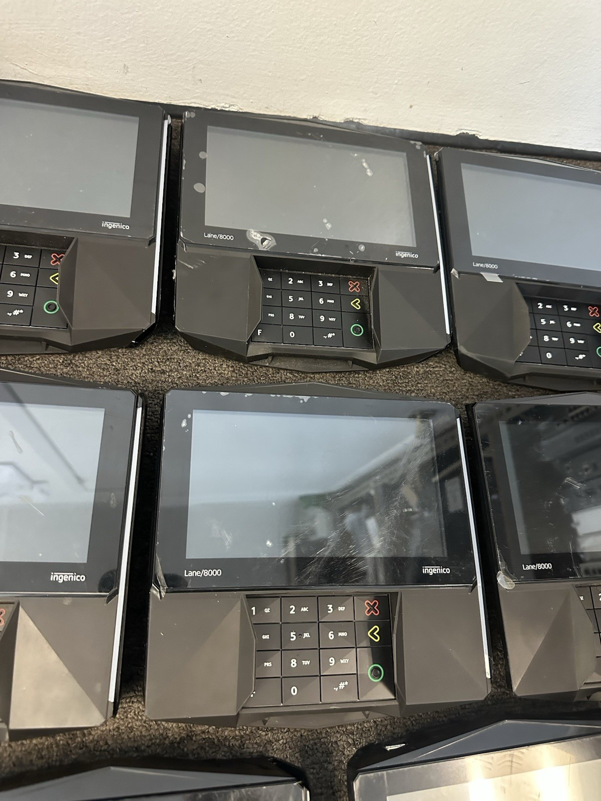 Ingenico 8000 Lot Of 8 All Tested To Power On-Must See Pictures-UNITS ONLY