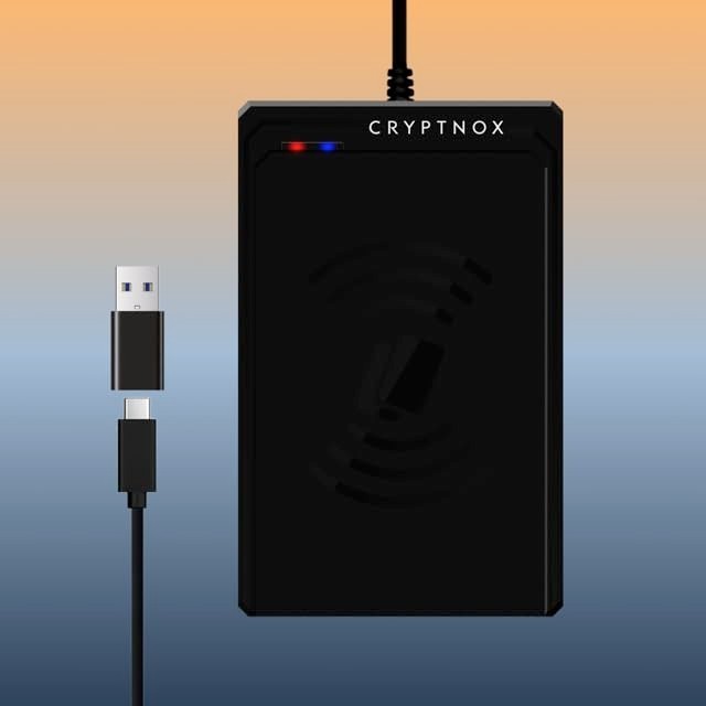 Contactless NFC Smart Card Reader USB Type-C/A, ISO 14443 Mifare Compliant, Secu