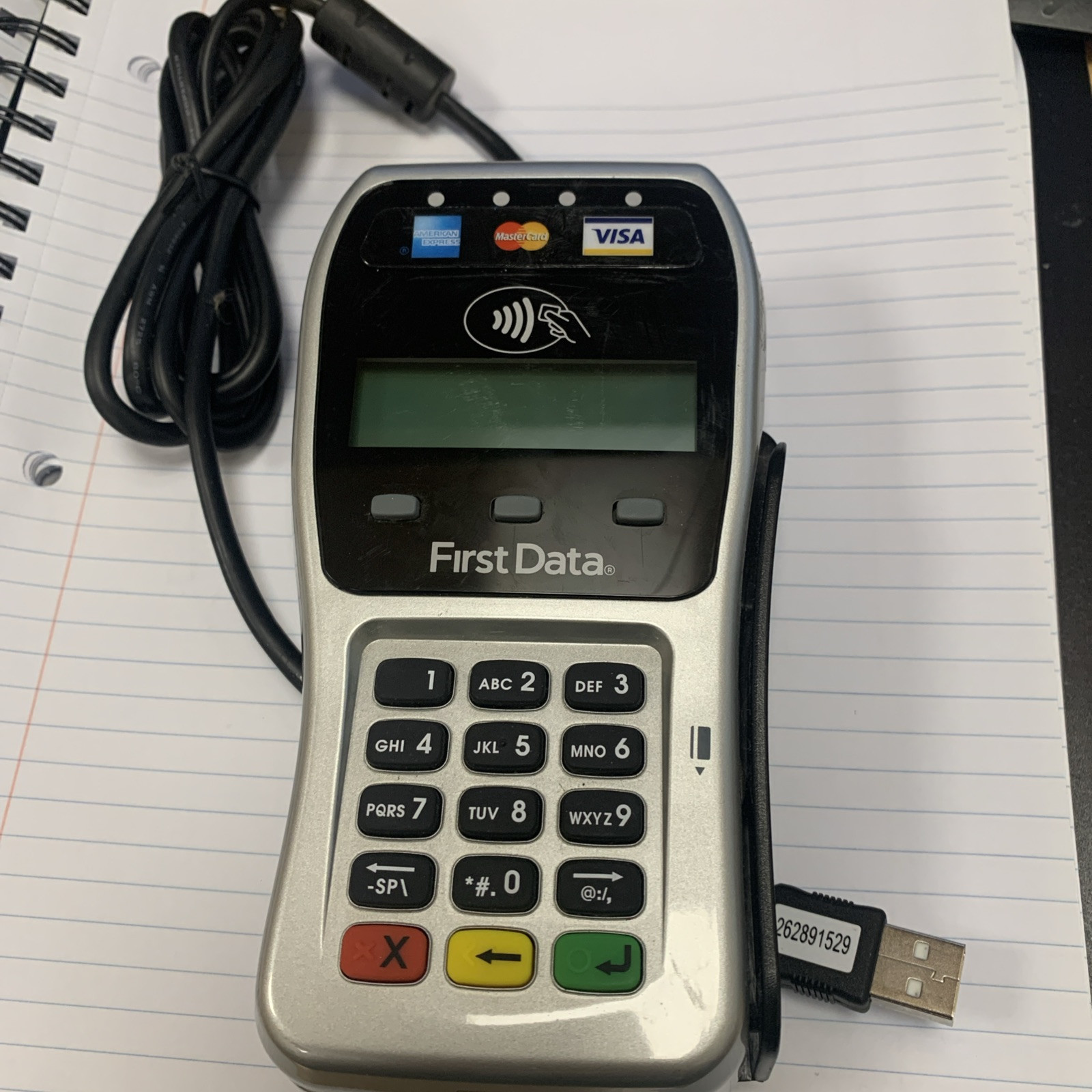 First Data FD-35 Card Terminal w/ USB Cable