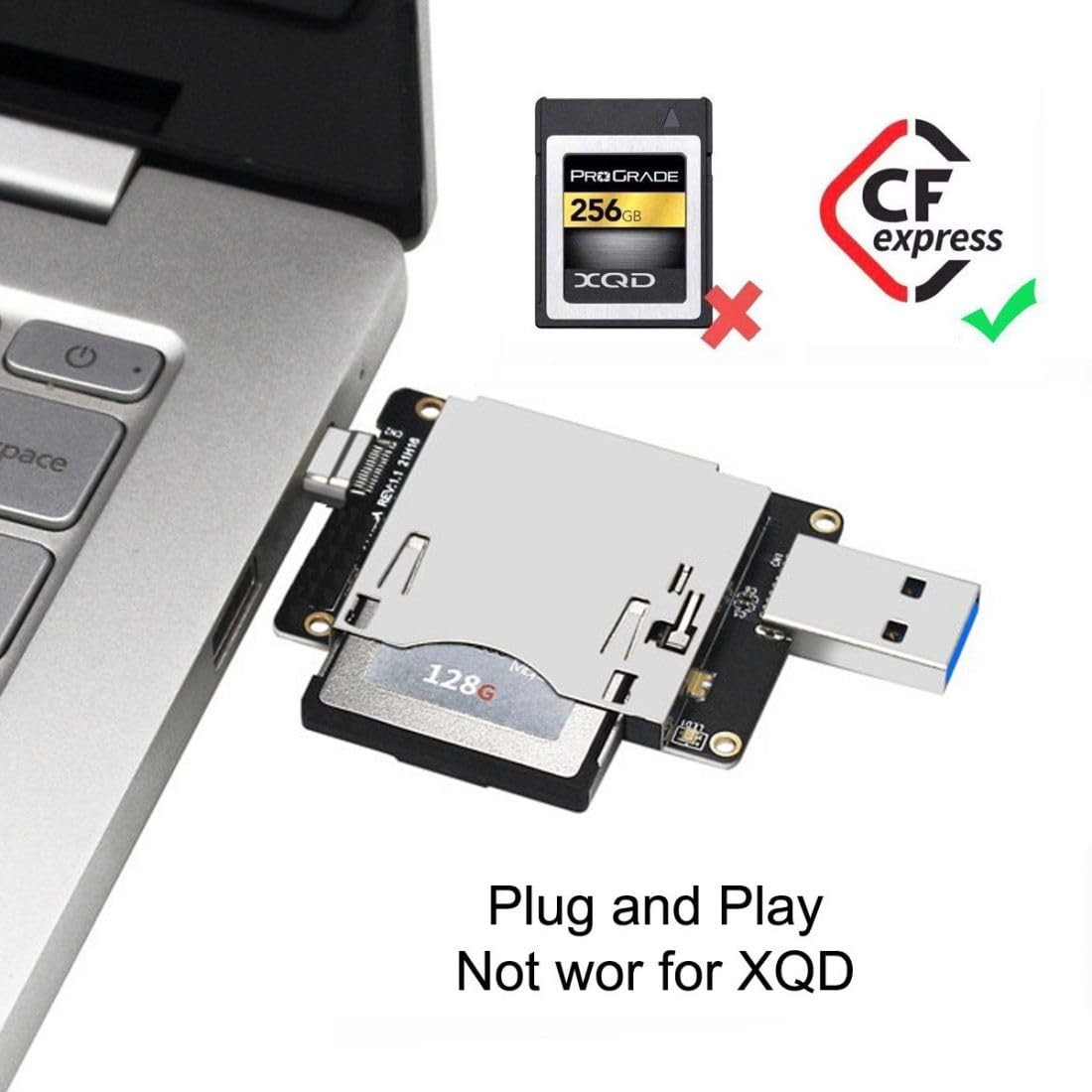USB 3.1 Gen 2 CF Express Type B Memory Card Reader Adapter