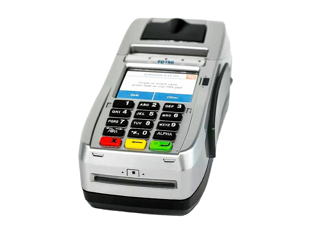 First Data FD 150 EMV NFC UNLOCKED Dial/IP Credit Card Machine