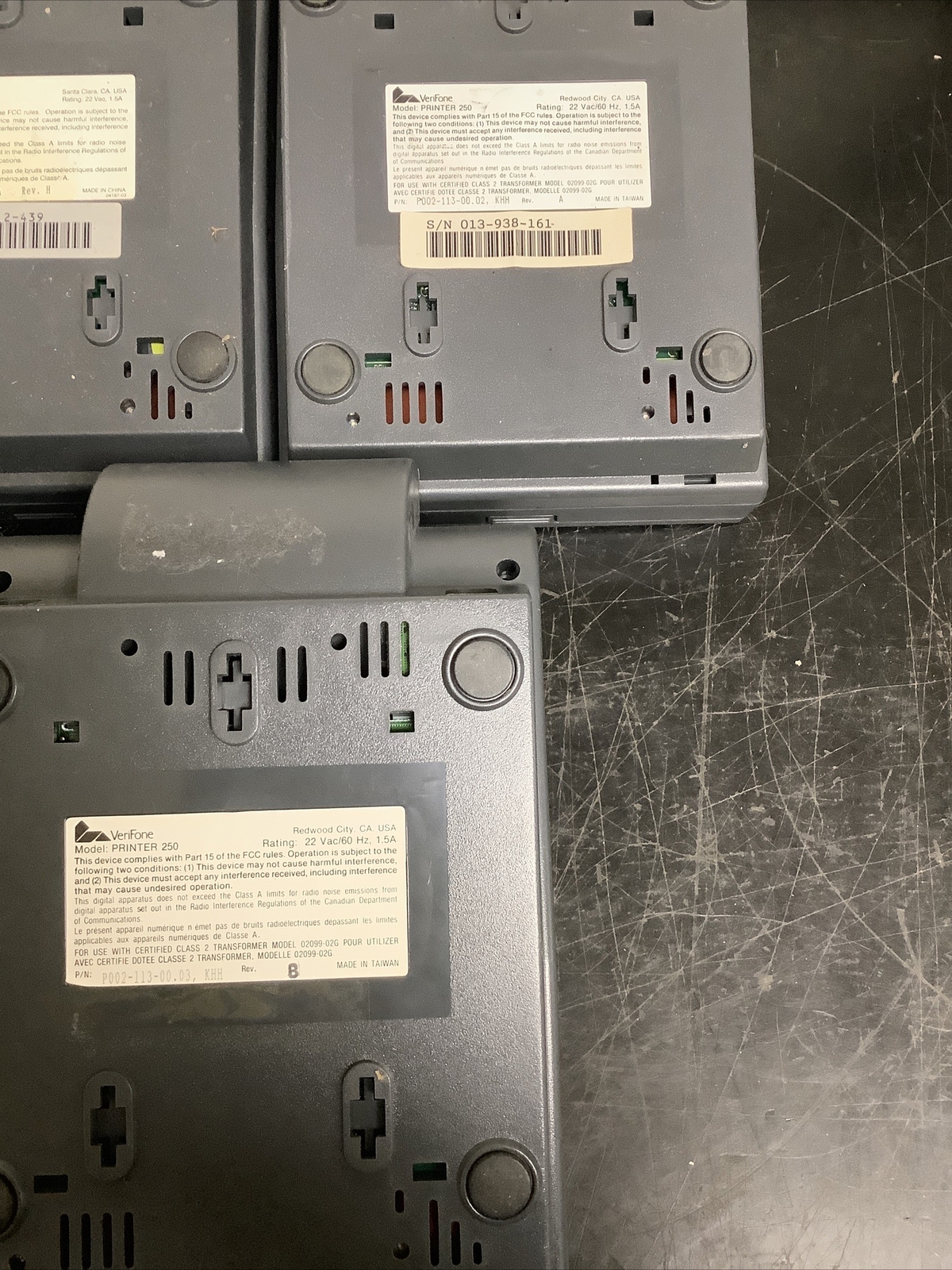 VeriFone Lot | 5 Printers Model 250 | PinPad 1000 | Tranz 330 and Tranz 380