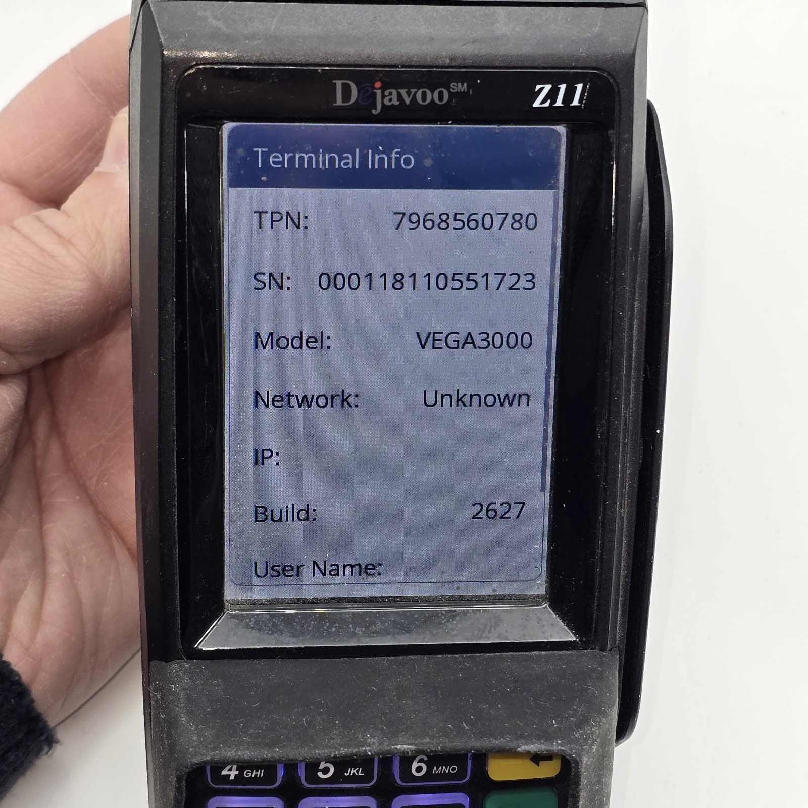 DEJAVOO Z11 VEGA3000 Credit and Debit Card Terminal