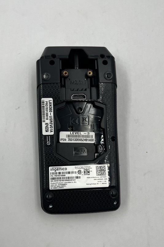 INGENICO LANE/3600 POINT OF SALE TERMINAL WITH ACCESSORY CABLES TRD70313356B