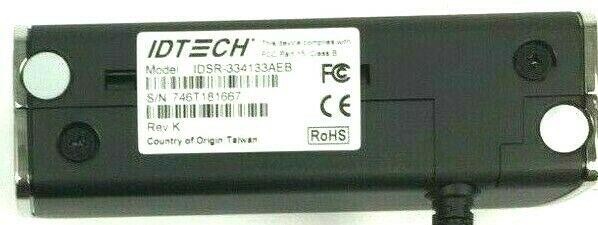 ID Tech Credit Card Reader Secured PCI SRED USB Swipe Magnetic IDSR-334133AEB