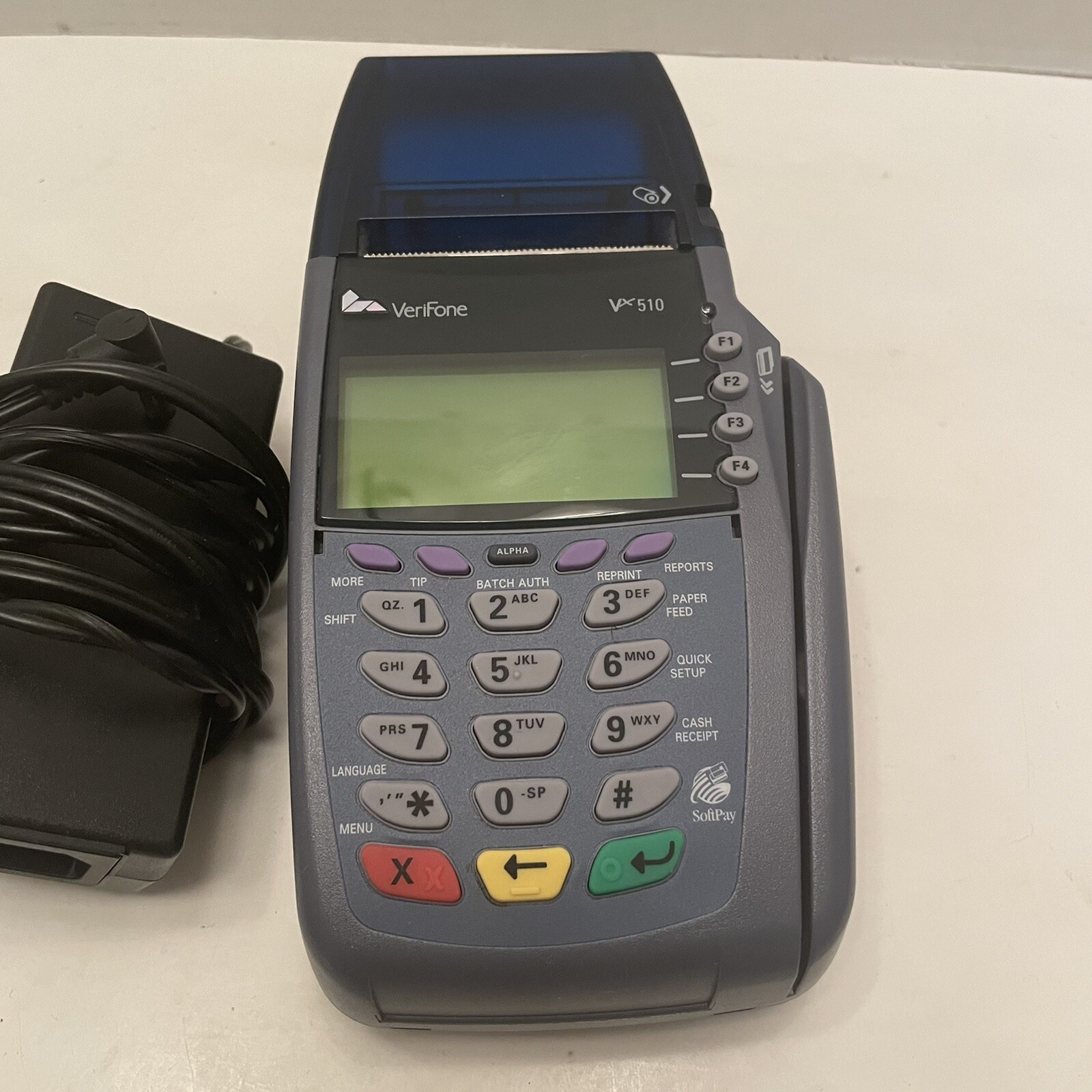 Verifone Omni 5100 Ethernet Credit Card Transaction Terminal No Power Cord Prop