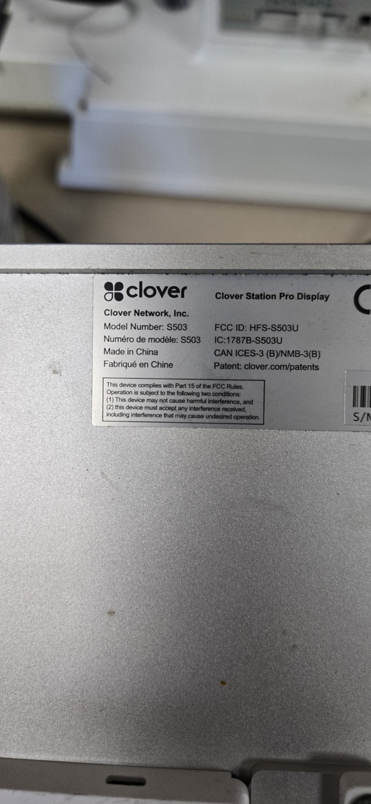 Clover Station Pro POS S503 Cracked Screen, no PSU, Tested and Functional