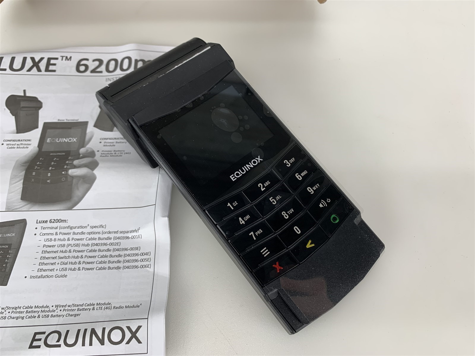Equinox Luxe 6200m WLAN Printer Mobile Payment Terminal A10400-209E LX6200010000