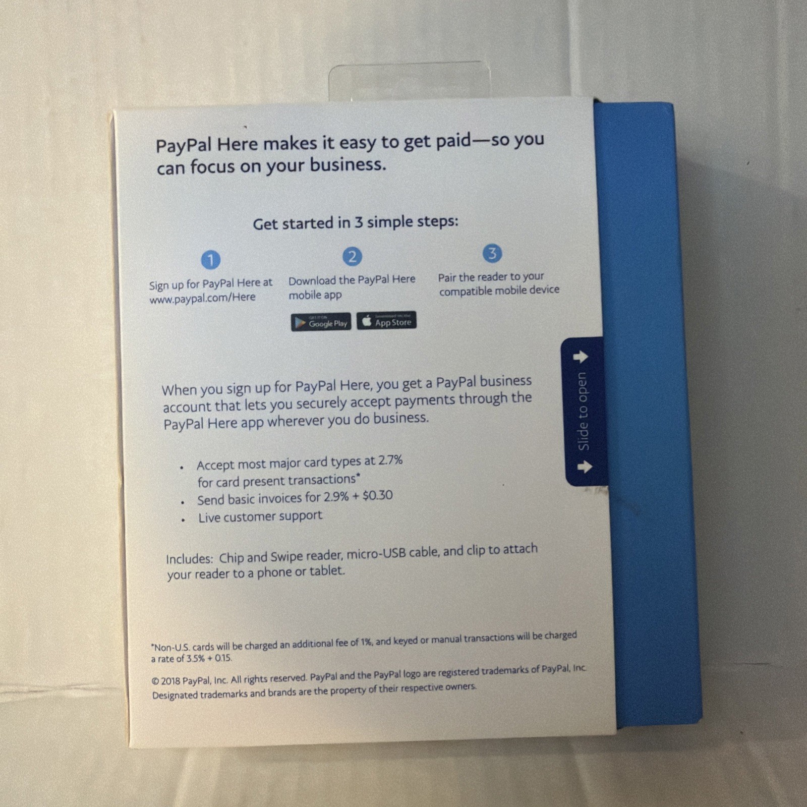 PayPal HERE Chip and Swipe Card Reader – Android – Iphone – Play Store – Apple