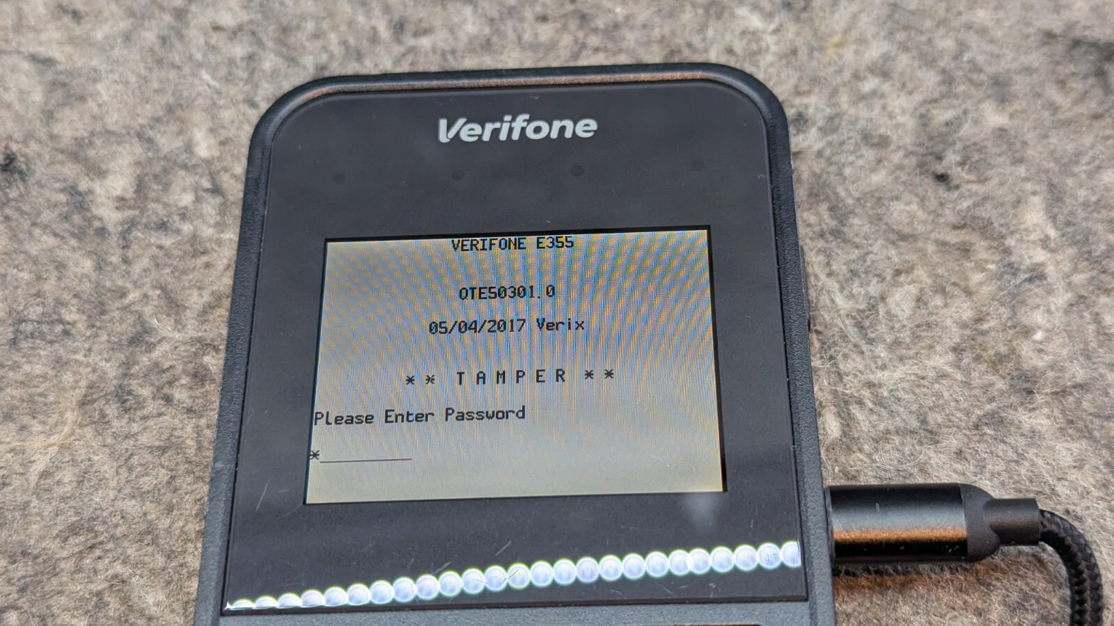 Verifone E355 Mobile Payment Terminal – Bluetooth WiFi – For Parts