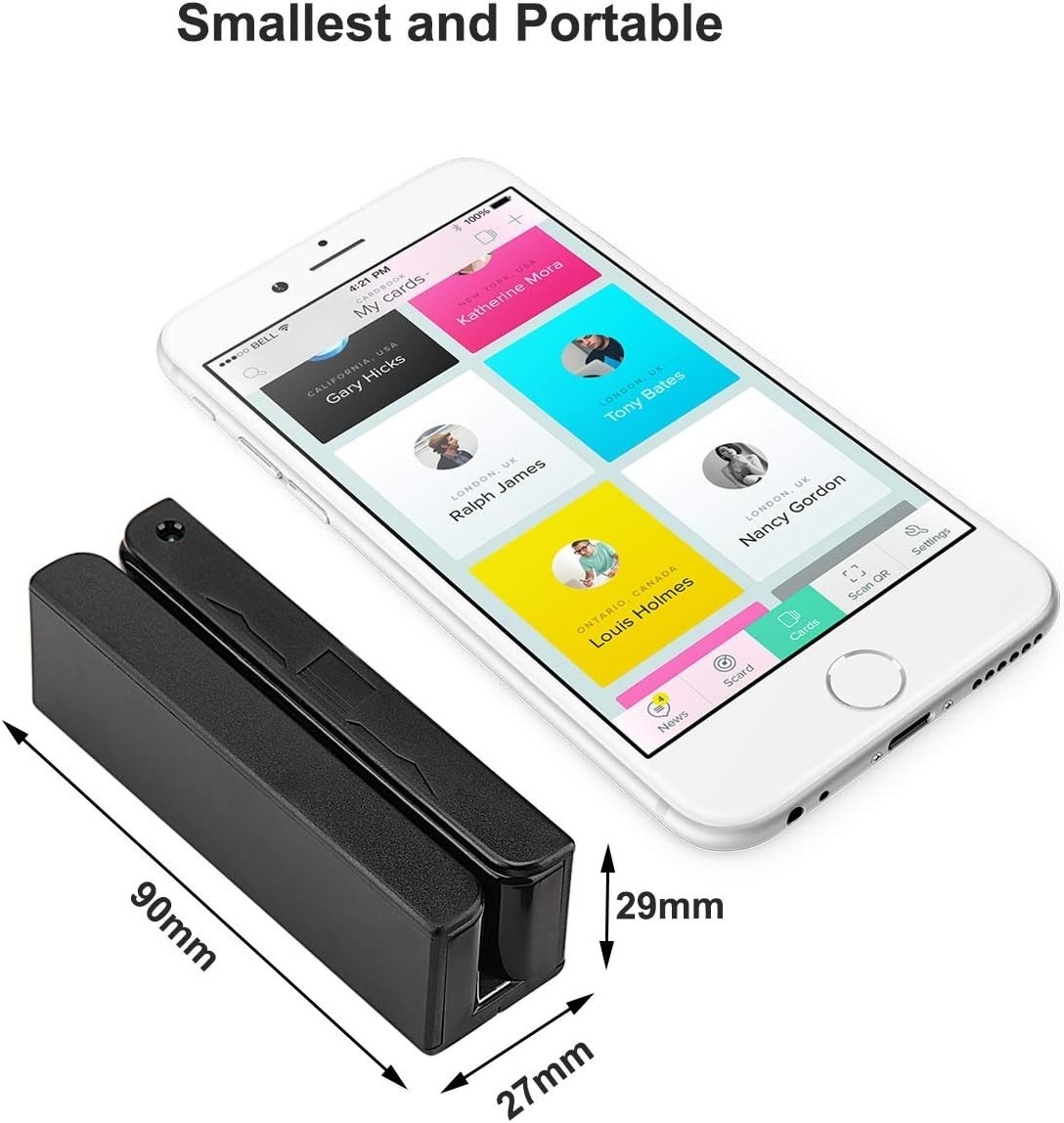 Smart USB Magnetic Card Reader MSR90 Reliable Laptop POS Black
