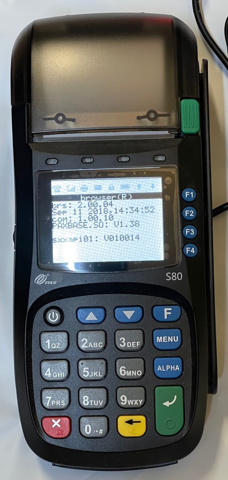 PAX S80 POS Credit Card Terminal Plus Accessories, NO Power Supply, (Missing)