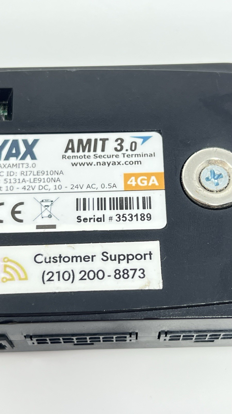 Nayax Amit 3.0 CC Vending Machine Monitoring Telemetry Remote Terminal Untested