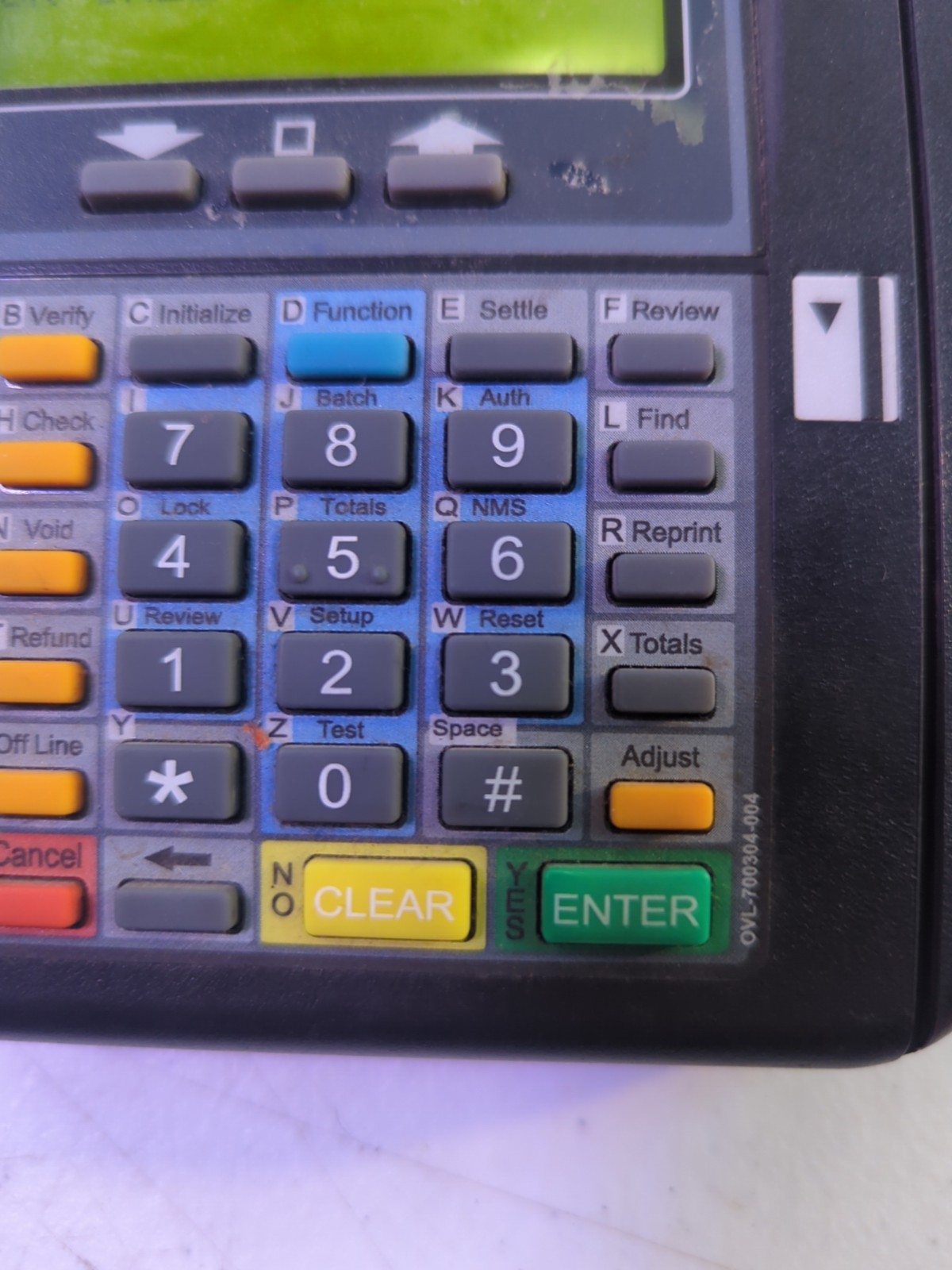 HYPERCOM T7Plus Credit Card Reader Terminal with Power Supply 010218-012 ZH