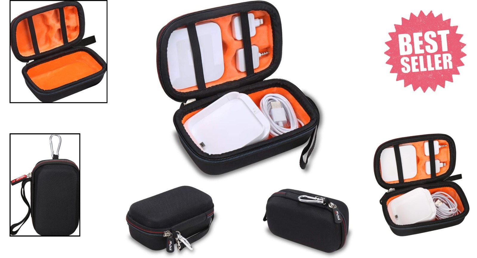 Lightweight Waterproof Case for Square Reader Dock – Unique Black & Orange
