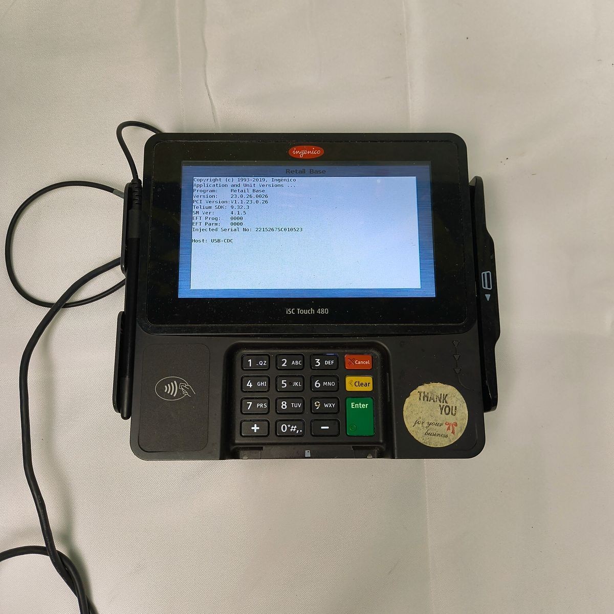 Ingenico ISC Touch 480 Payment Terminal Credit Card Reader POS ISC480-00BP01A