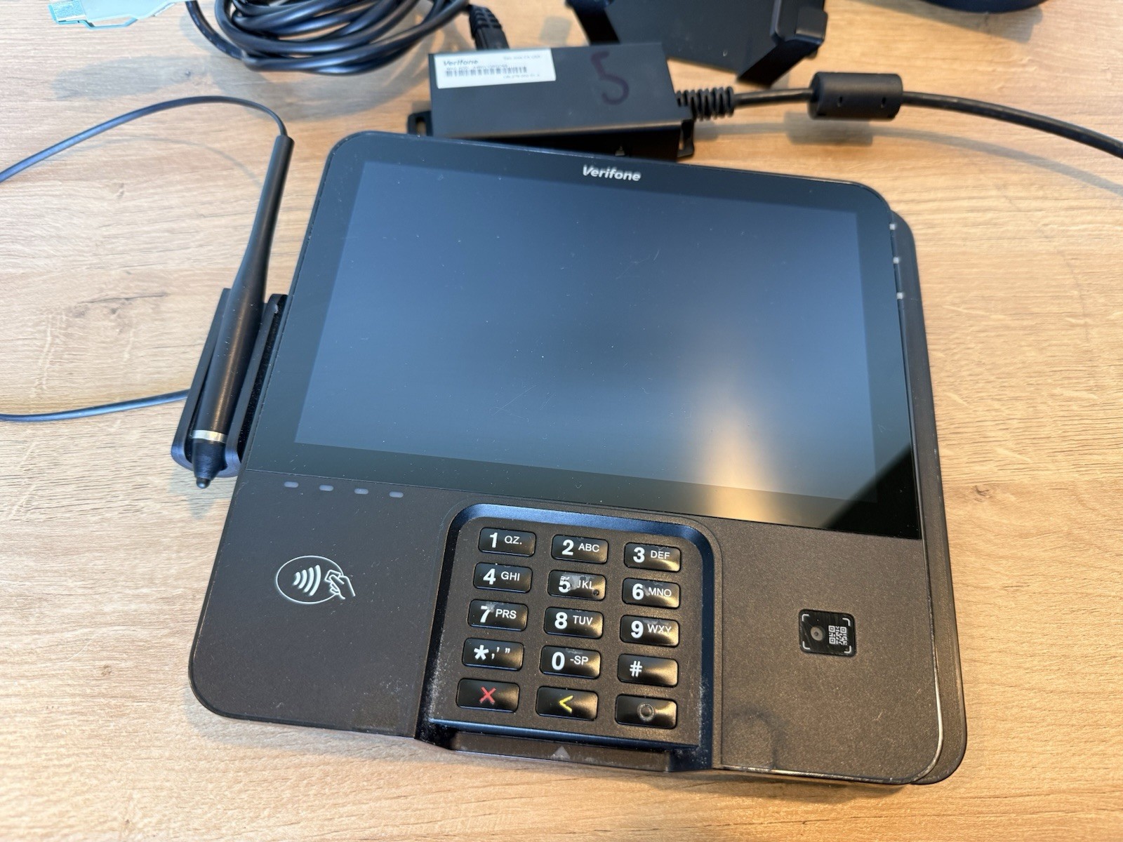 Verifone M440 Pin Pad Credit Card Terminal POS Tap To Pay W Power & Stand Tested