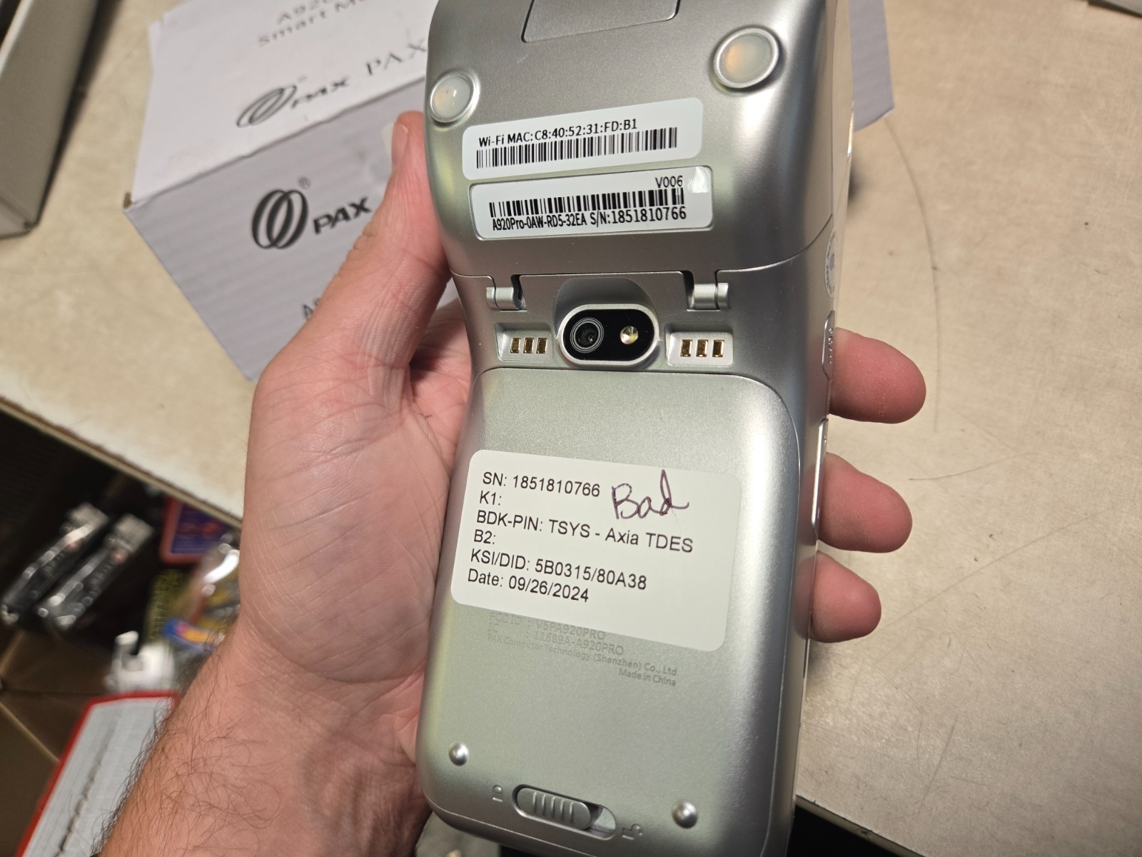 PAX A920 Pro Smart Mobile Payment system AS IS FOR PARTS- READ!