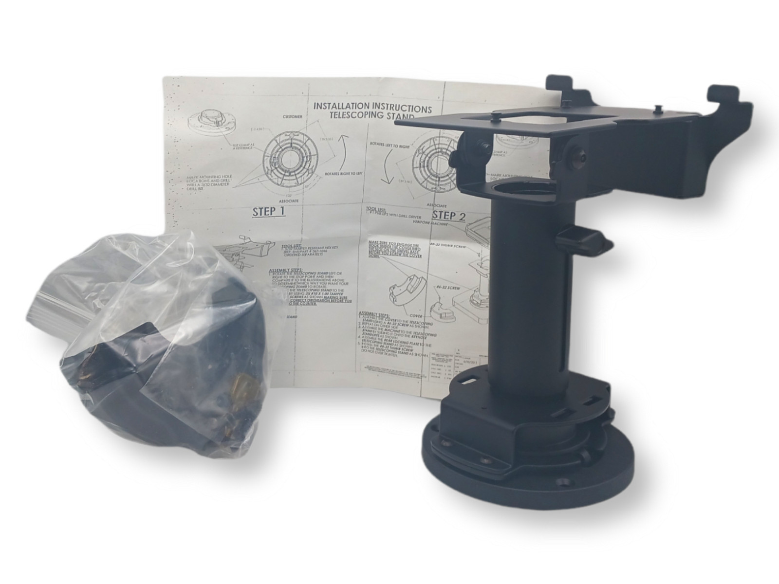 (NEW) ENS 367-2195-KK-B Verifone Payment Terminal Stand – w/ LOCK + KEYS!!