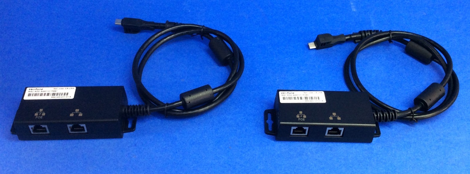 Lot of 2 – Verifone (MSC445-021-01-A) M4 PoE ETH Ethernet Cable Assembly – NEW