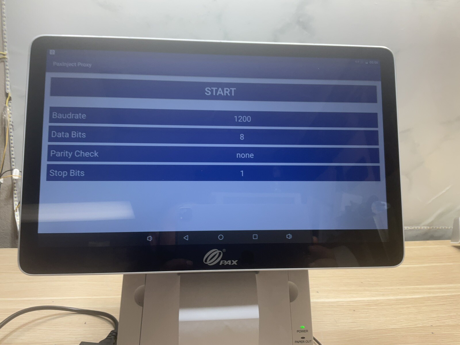 PAX E800 Point Of Sale System Android Payment Terminal Sold As Is/JUA2330