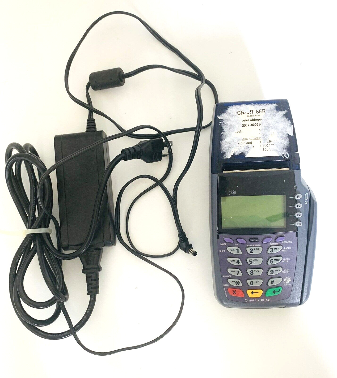 Verifone Omni Model 5100 Used Credit Card Terminal With Cord Powers On