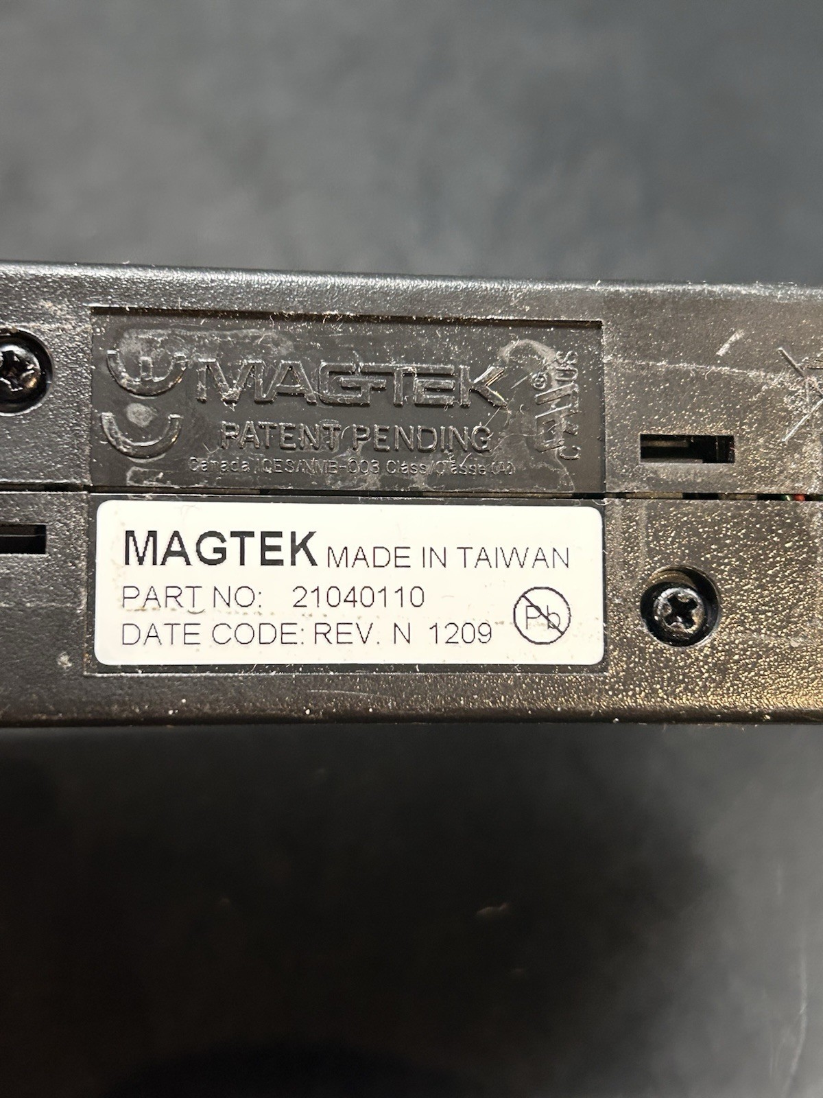 MagTek 21040110 USB Mini Magnetic Credit Card Swipe Reader | Untested