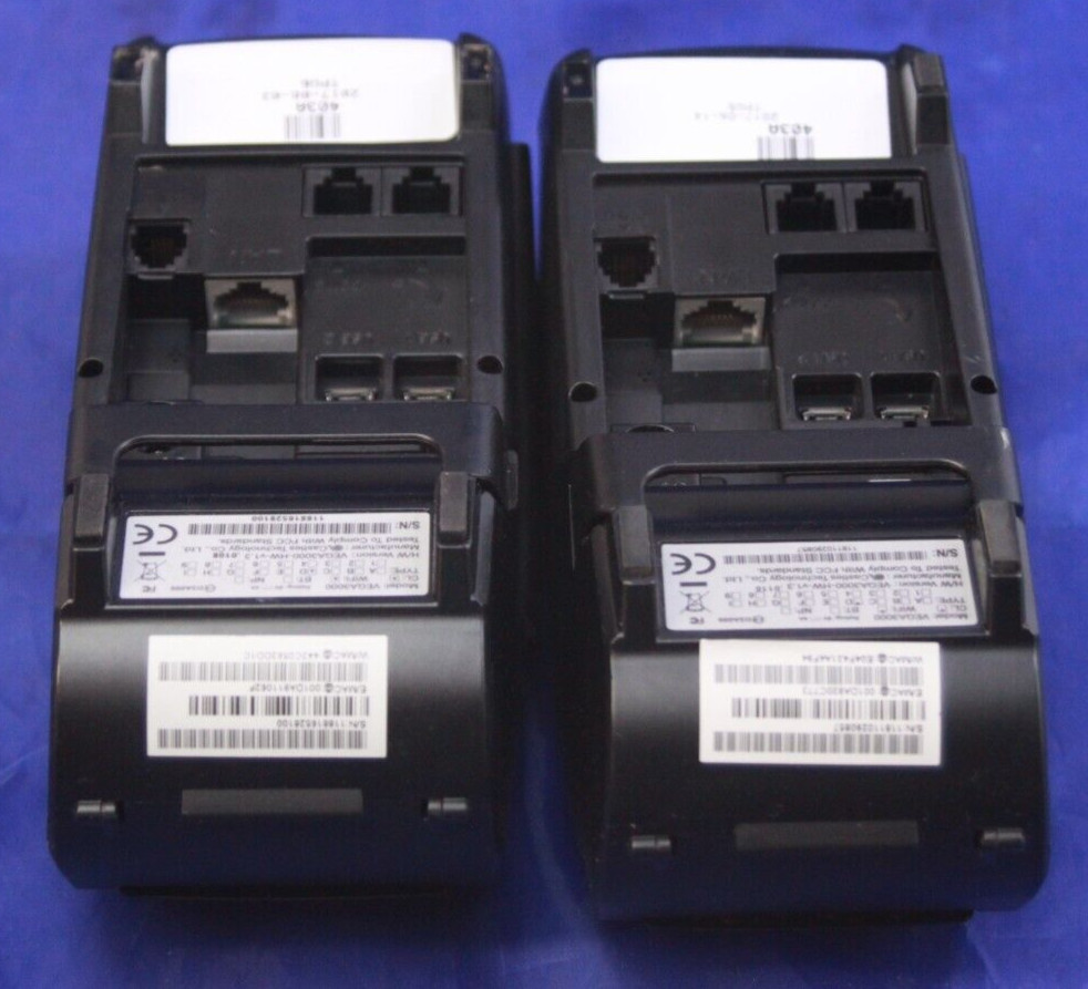 2X Dejavoo Z8 Z11 VEGA3000 Magnetic POS Credit Card Terminal No Cords UNTESTED