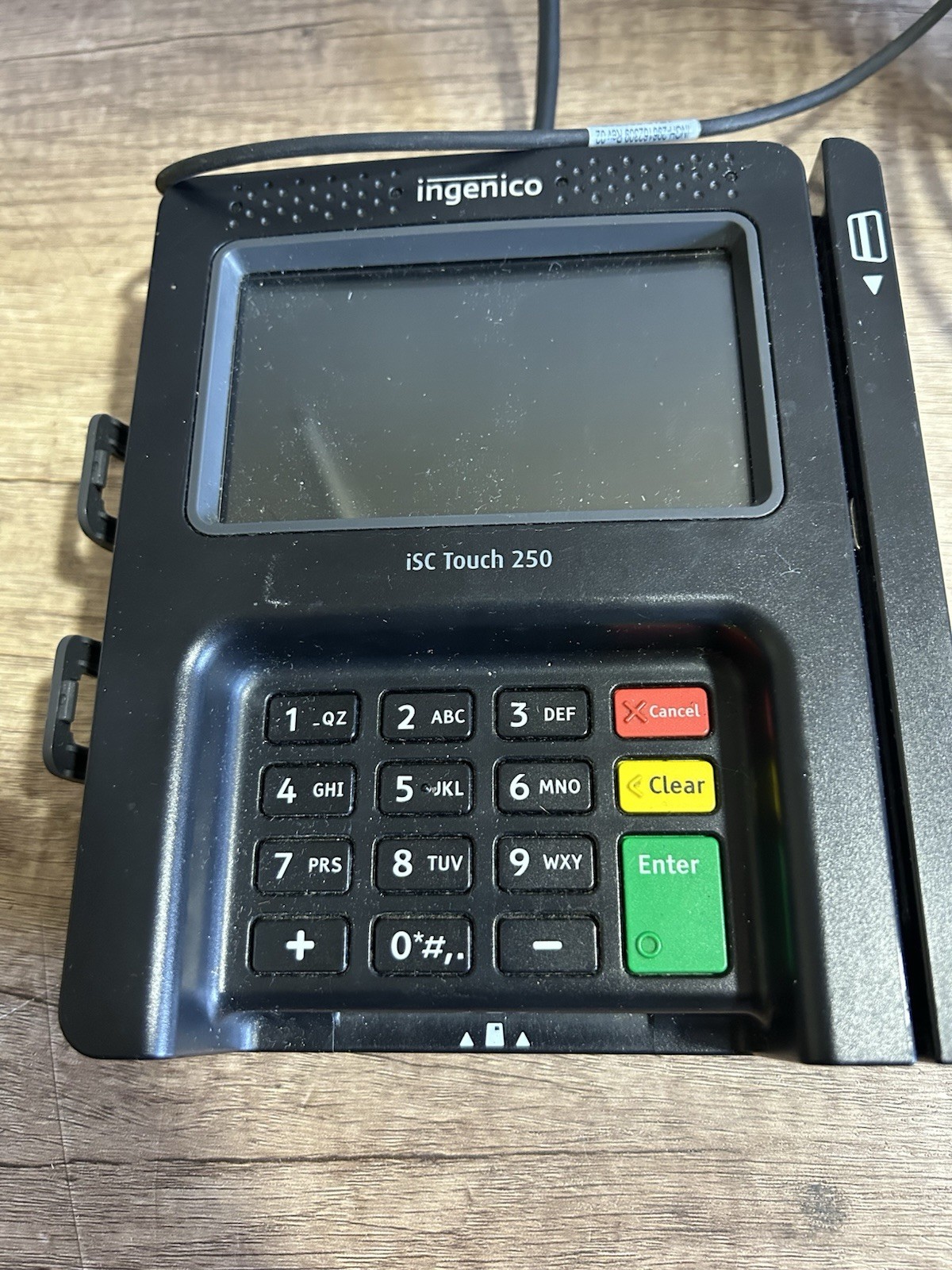Ingenico ISC Touch 250 V4 Credit Card Reader w/ Power Cord & Stylus Tested