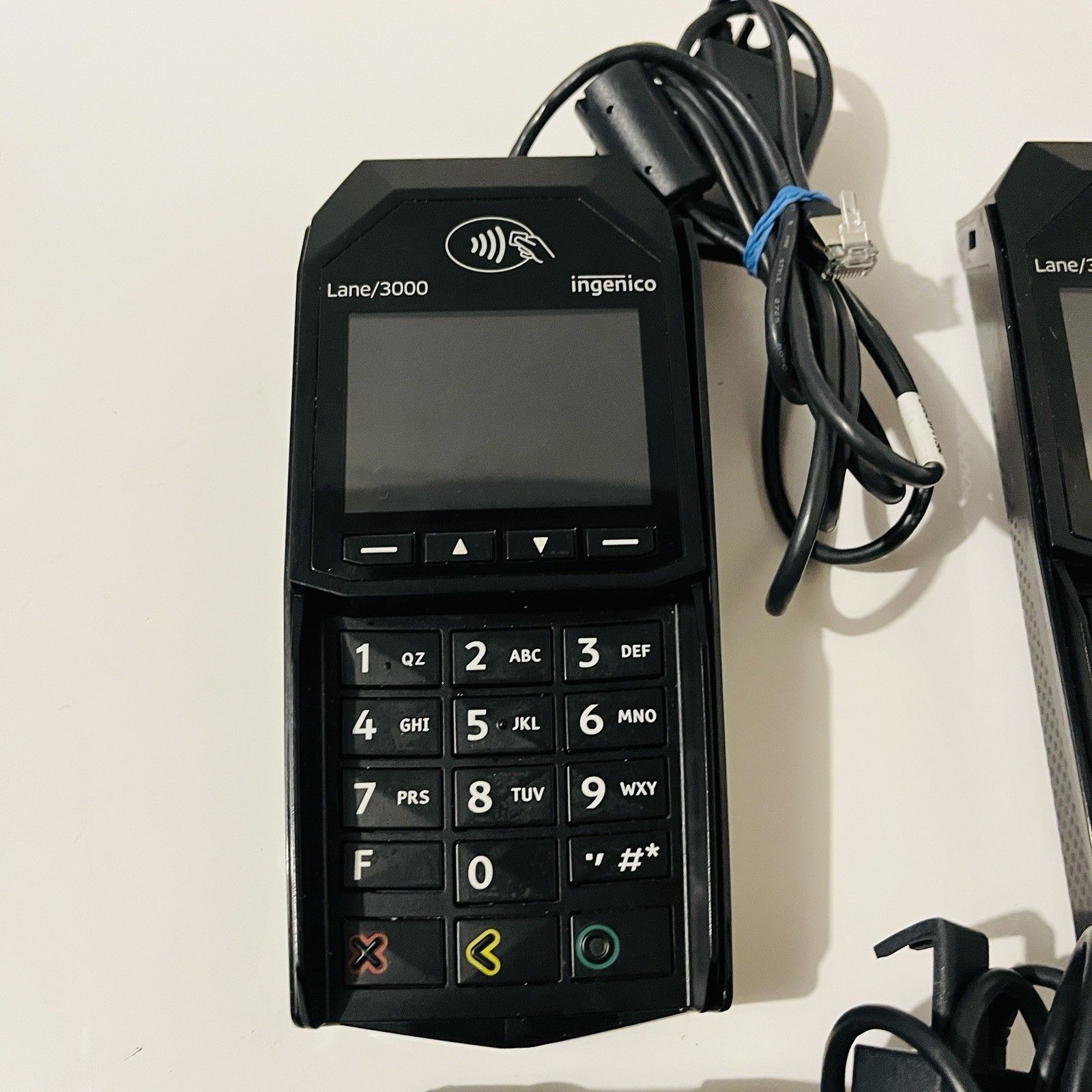 Lot of 4 Ingenico Lane/3000 Credit Card Reader Terminals Tested No Power Supply