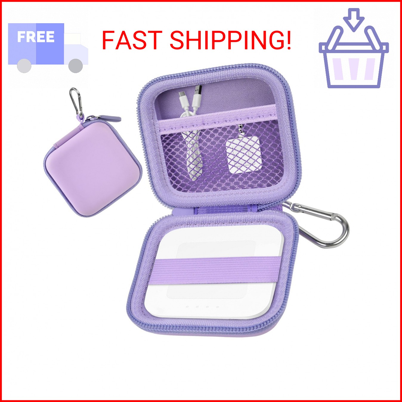 Square A-SKU-0485 Contactless and Chip Card Reader Case – Hard Carrying Bag Hold