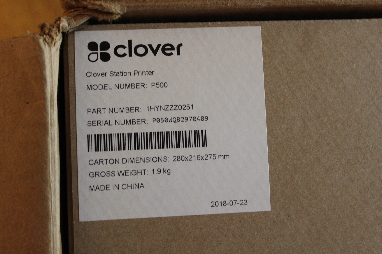 Clover Station C500 + H500 ACCESSORY KIT + P500 PRINTER