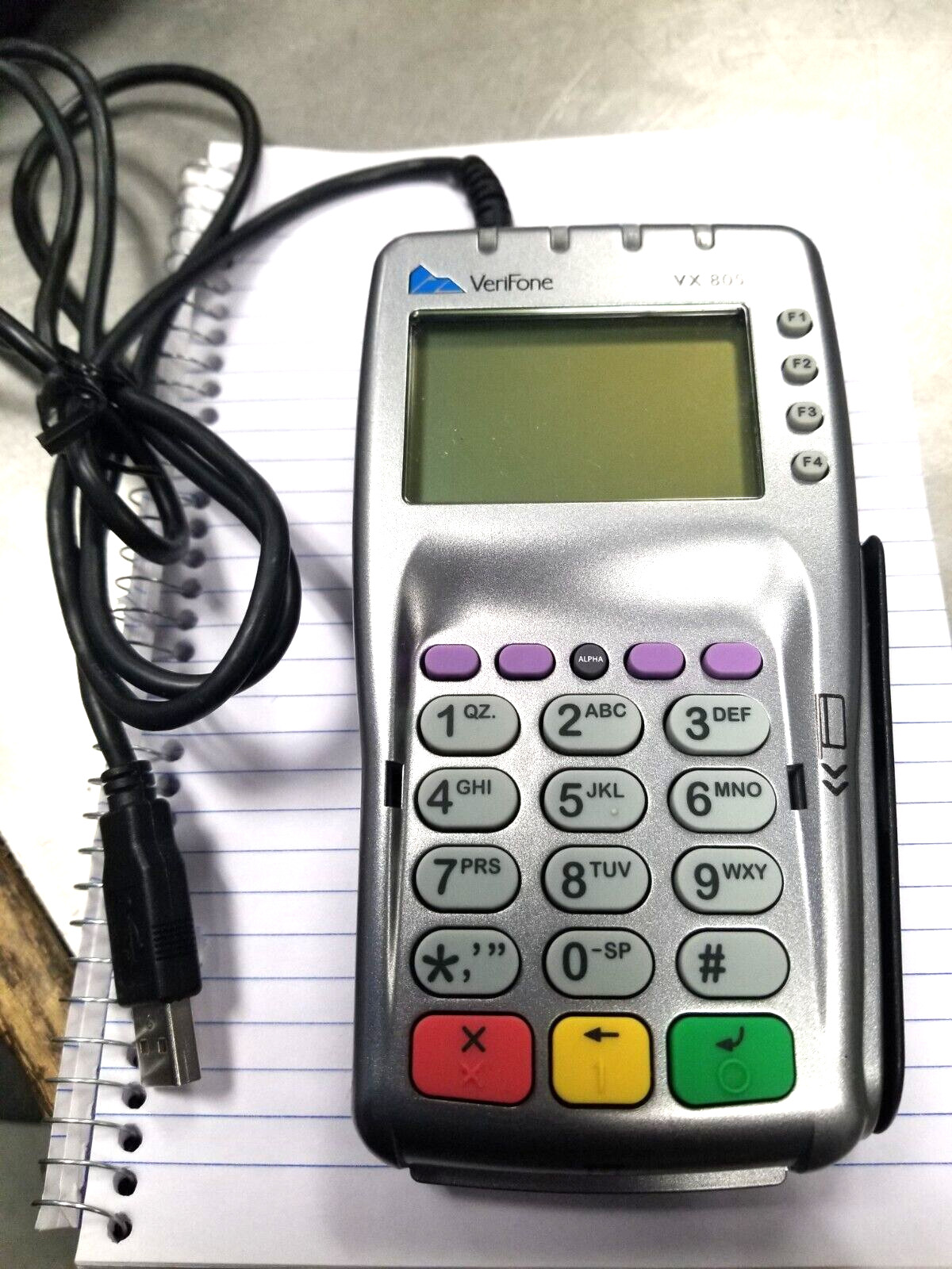 CLEAN VeriFone VX805 PIN Pad Chip Reader And Cord