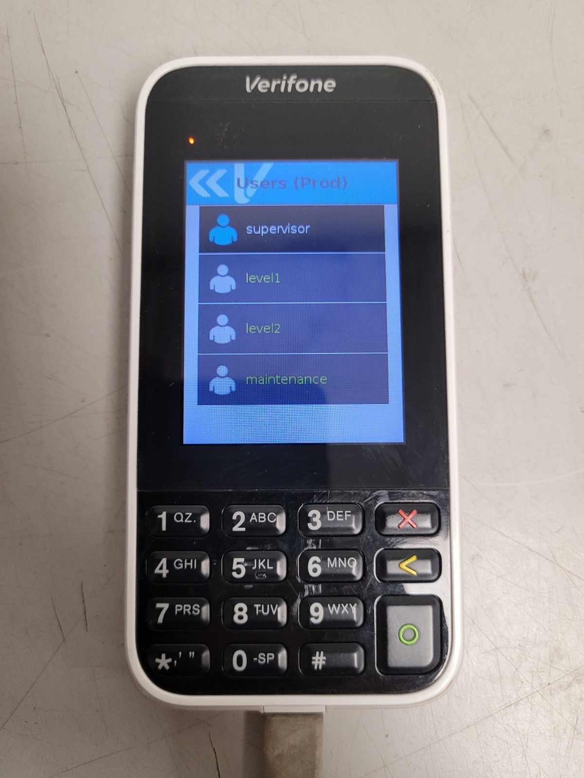 VeriFone e285 Mobile Payment Device Wi-Fi/Bluetooth Parts power tested Locked