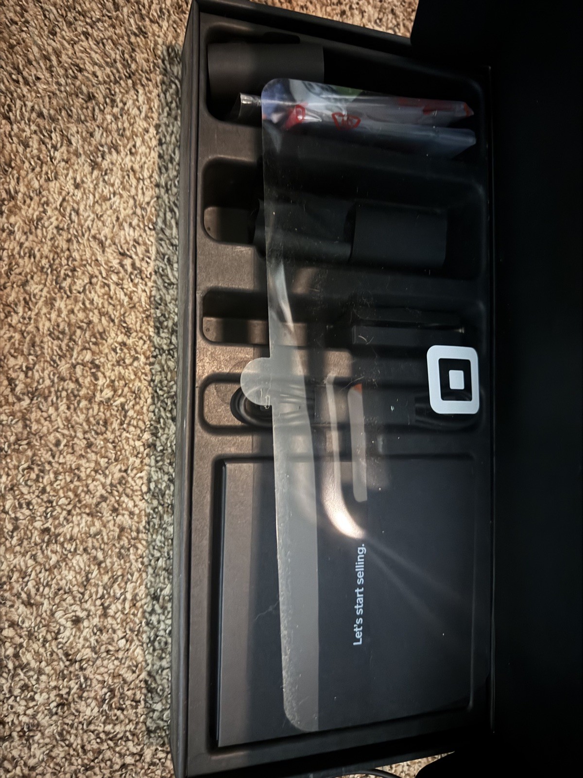 Used with box SQUARE POS SYSTEM REGISTER. Black with printer
