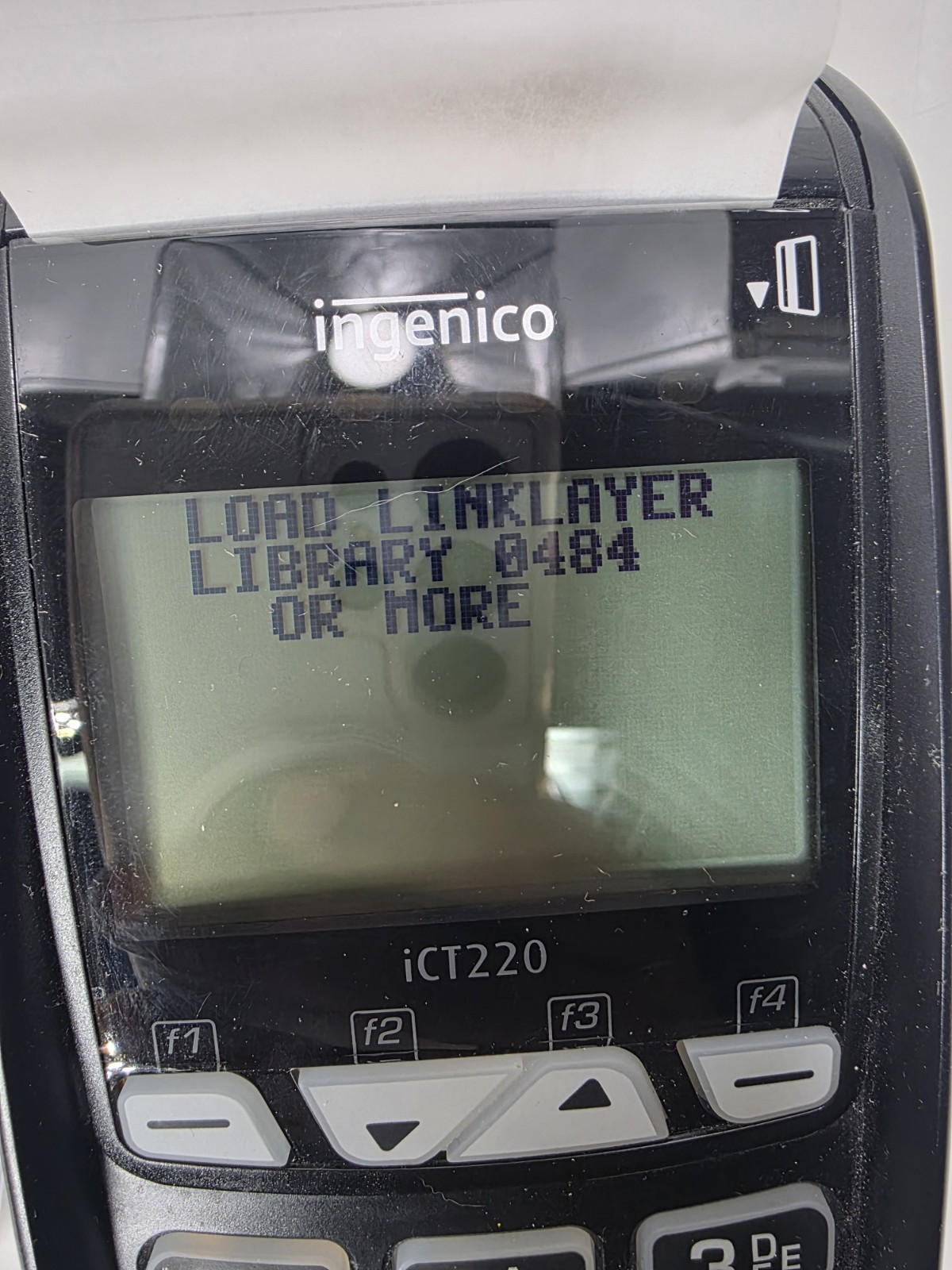 Ingenico ICT220 Credit Card Terminal w/ EMV Chip Reader & OEM Power Adapter