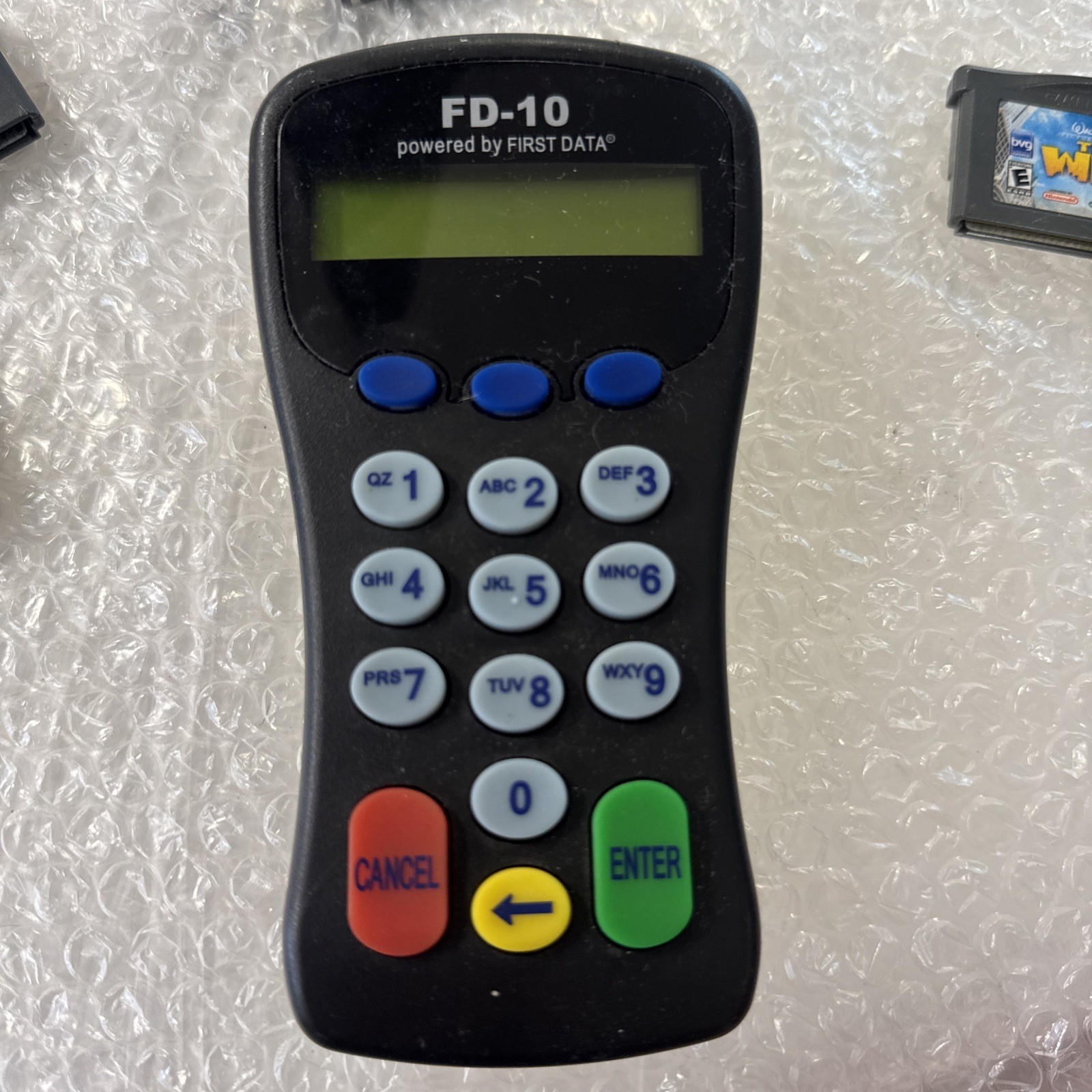 First Data FD-10 Gray/Black Digital Display Credit Debit Card Terminal Pin Pad