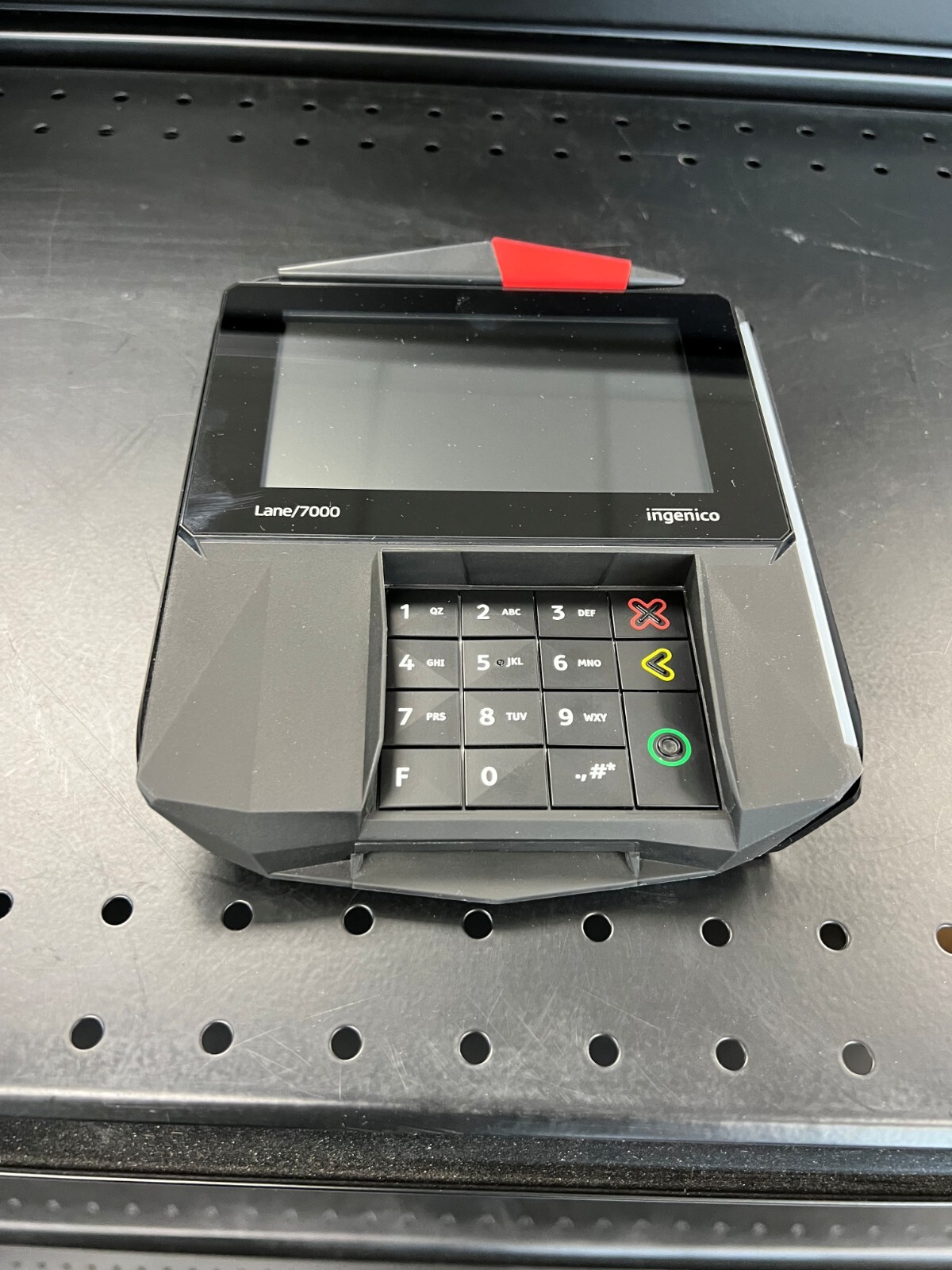 Ingenico Lane/7000 Credit Card Terminal PRG30312951R With Stand Slightly Used